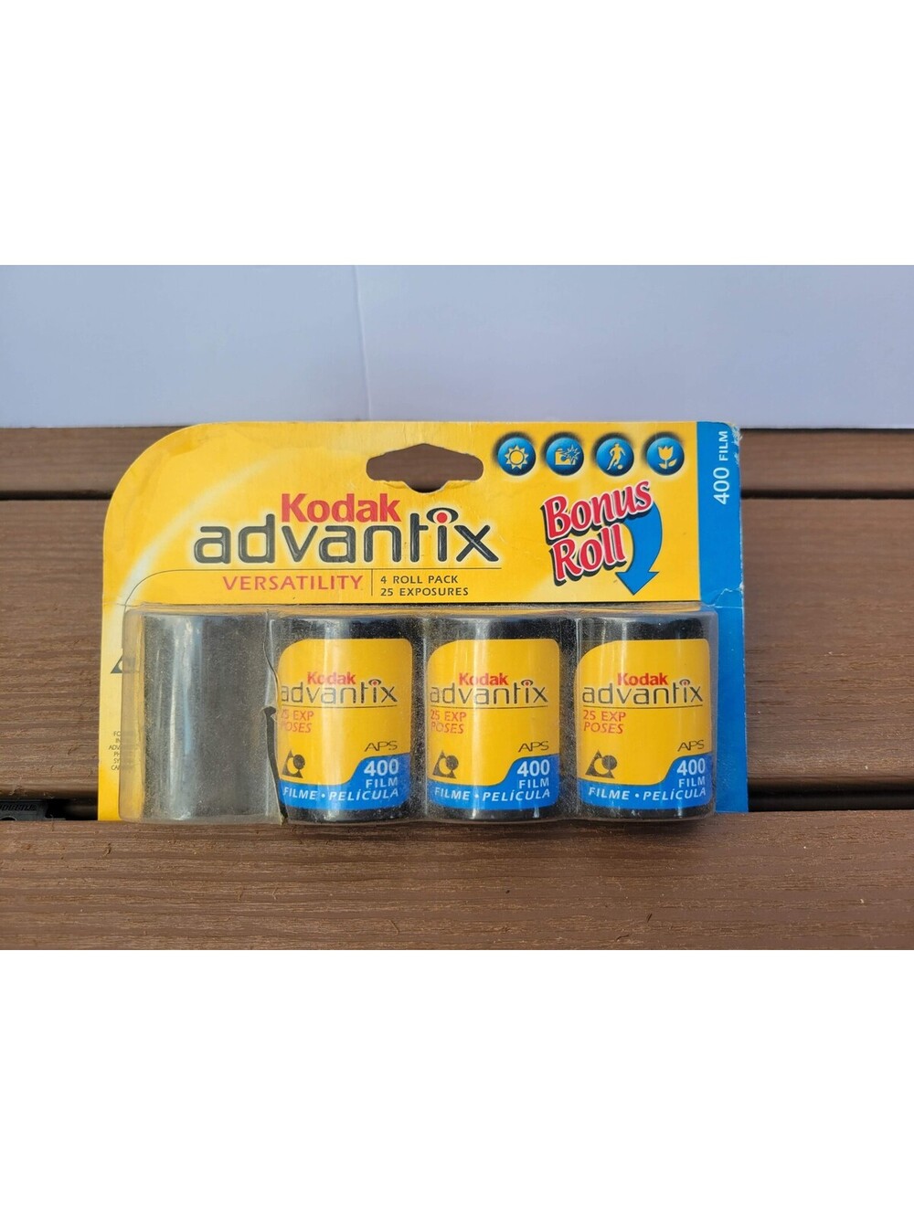Kodak Advantix Versatility APS 400 Color Film 4 Rolls 25 Exp Expired 09/2004